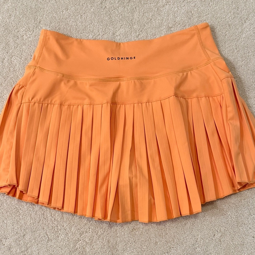 Goldhinge Women's Orange Mini Skirt